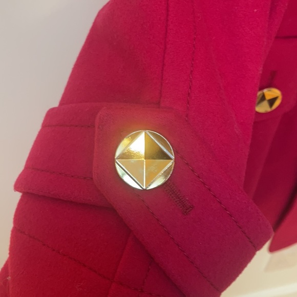 Marc by Marc Jacobs Pink Wool Pea Coat with Gold Hardware - Picture 5 of 8